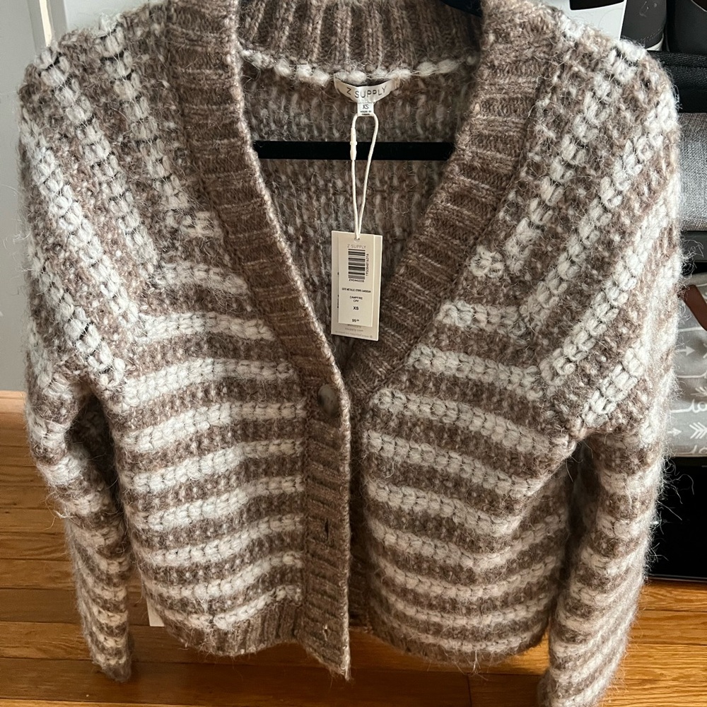 Striped Brown and White Sweater